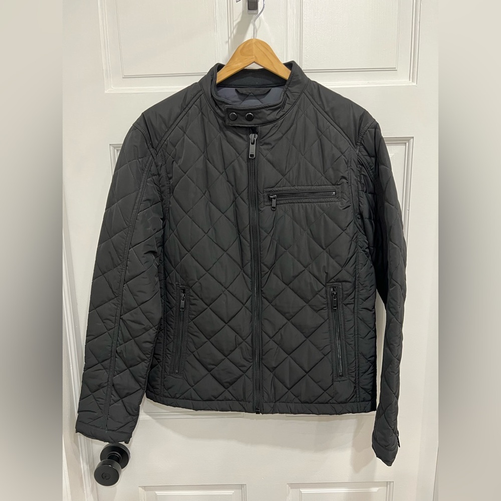 Men’s Zara black quilted jacket sz medium